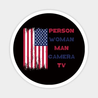 person woman man camera tv Magnet